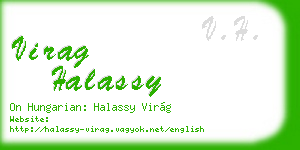 virag halassy business card